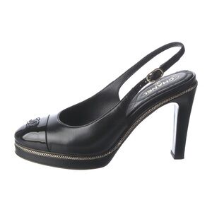 🖤Chanel🖤23S Interlocking CC Logo Slingback Pumps